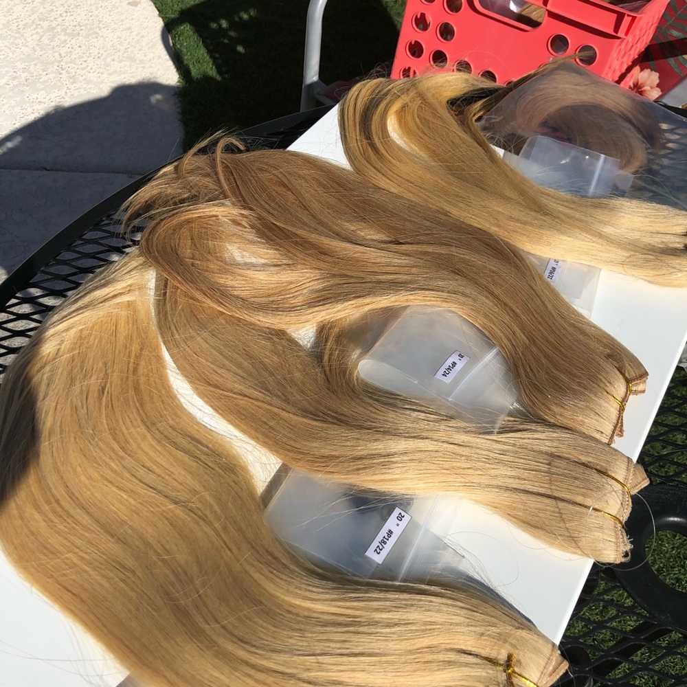 Mixed Blonde Colors - Hidden Headband Extensions - Picture 4 of 7